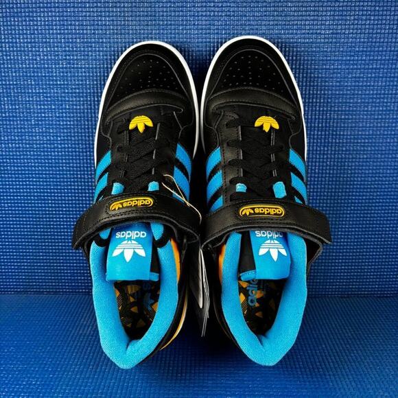 ? ADIDAS ORIGINALS FORUM LOW Men`s Size 11 Black Blue Basketball Shoes FZ5890 main image 5